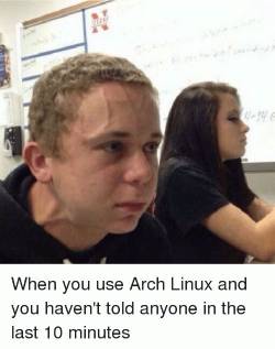 I use Arch btw